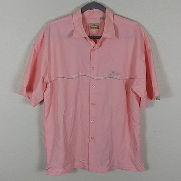Hobie Other - Hobie Hawaiian Style Button Down Short Sleeve Polo